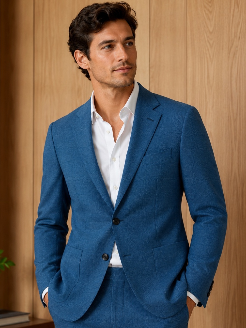 Pal Zileri Mens Blazer Coat Blue Lightweight Wool Size 50‎ Jacket Luxury Italy